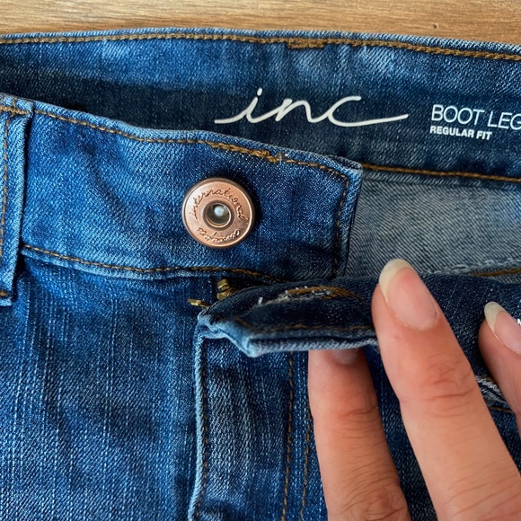 Inc boot leg jeans | Embroidered Jeans | wide leg jeans - Picture 5 of 7